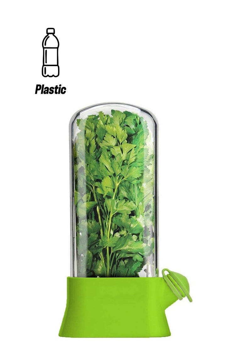 Herb Storage Cups - Airtight Herb Storage Containers for Fresh Parsley, Cilantro, Rosemary and More - Keeps Herbs Fresh for Up to 2 Weeks (Large Green) - Image 1