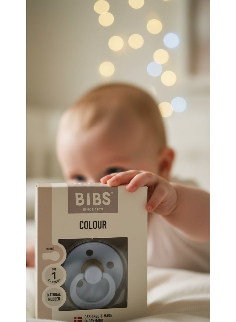 BIBS Pacifier Natural Rubber Round Nipple 0+M - Image 2