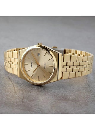 Men Retro Analogue Quartz Watch with Stainless Steel Strap MTP-B145G-9AVEF - view 4