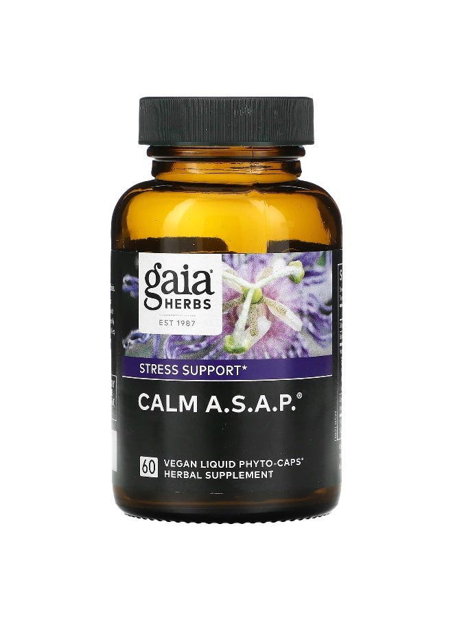 Gaia Herbs - Gaia Herbs, Calm A.S.A.P., 60 Vegan Liquid Phyto-Caps - Image 1