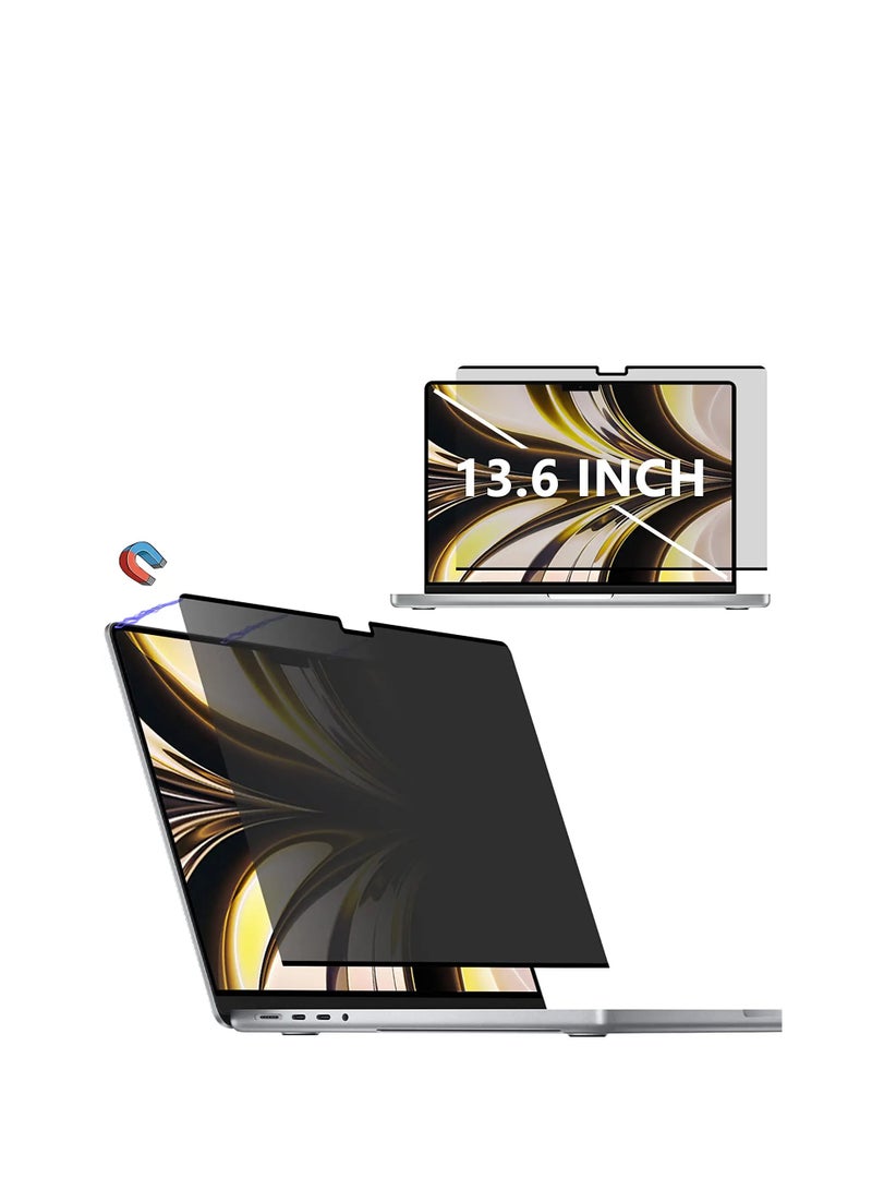 Privacy Screen for MacBook Air 13.6 Inch 2022 (M2, A2681) and 2024(M3,A3113) and 2025(M4 ,A3240) , Magnetic Removable Anti Glare Blue Light Filter, Screen Protector for for Mac Air 13.6 Inch - Image 2