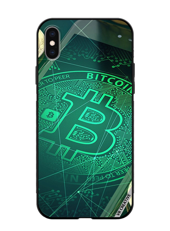 VR CREATIVE Protective Case Cover For Apple iPhone X/XS Bitcoin Design Multicolour - Image 1