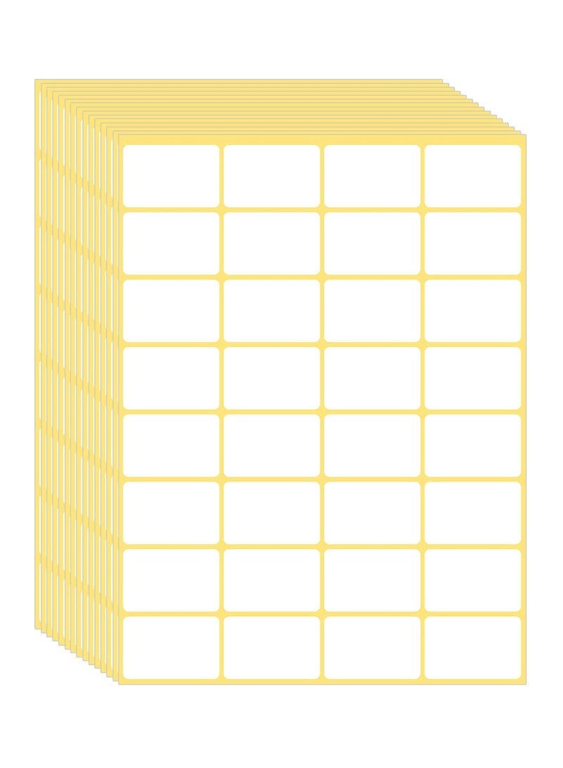 SYOSI 480 Pcs Matte White Labels Stickers, 2.5 x 3.9 cm, Small Blank Removable Price Tags, Ideal for Jar, Box, File Folders, Perfect for School, Office, Kitchen, Compatible with Laser Ink Jet Printers - Image 1
