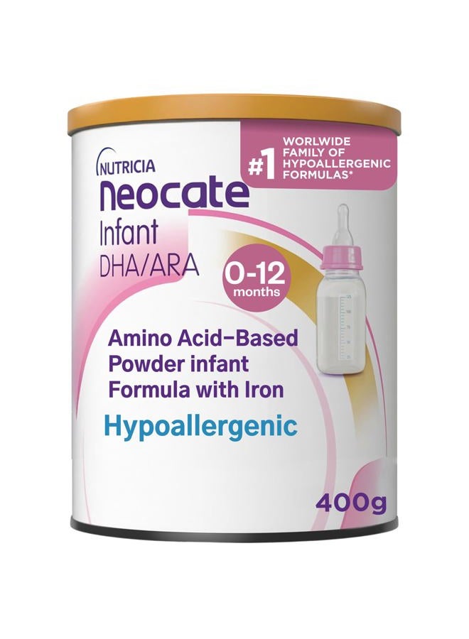 Neocate صيغة قائمة على الأحماض الأمينية DHA/ARA للأطفال من 0 إلى 12 شهرًا 400 جرام - Image 1