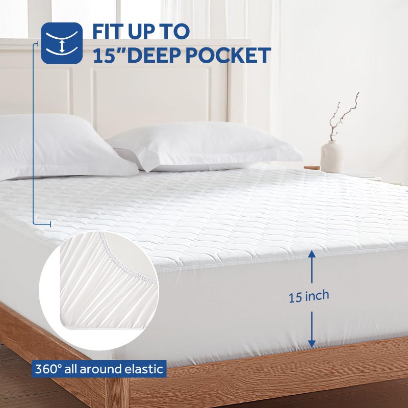 Sealy Heated Mattress Pad Twin Size, Luxury Quilted Electric Bed Warmer with 10 Heat Settings & Auto Off 1-12 Hours | Fit Up to 15" Deep Pocket | ETL Certified | Machine Washable - Image 5