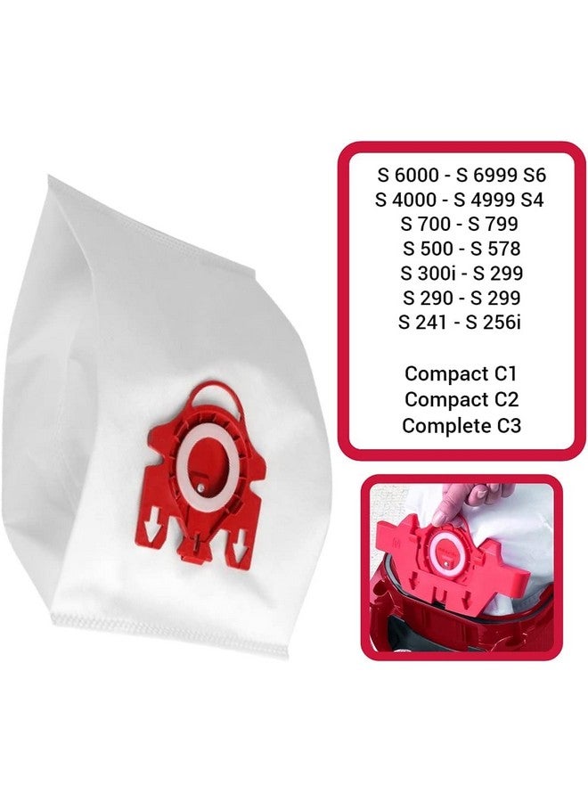 INKjetsclub Compatible Replacement for Miele FJM Vacuum Bag Type FJM, 8 Packs AirClean 3D Efficiency Dust Bag, Miele Compact C1 C2 S Series Vacuum Bags (8 Bags & 2 Filters)  - Image 2