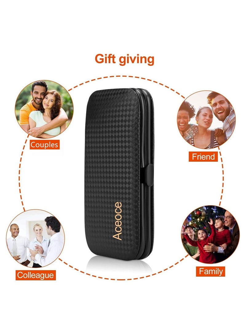 مجموعة مانيكير للعناية الشخصية - مجموعة أدوات قص الأظافر الفاخرة 8 في 1 مجموعة العناية بالأظافر الاحترافية هدية للرجال والزوج والصديق والآباء والنساء وكبار السن للعناية بالأظافر - Image 4