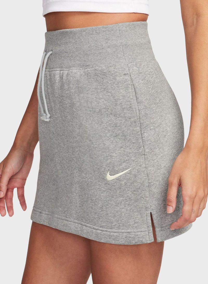 Nike Nsw Phoenix Fleece High Rise Skirt  - Image 4