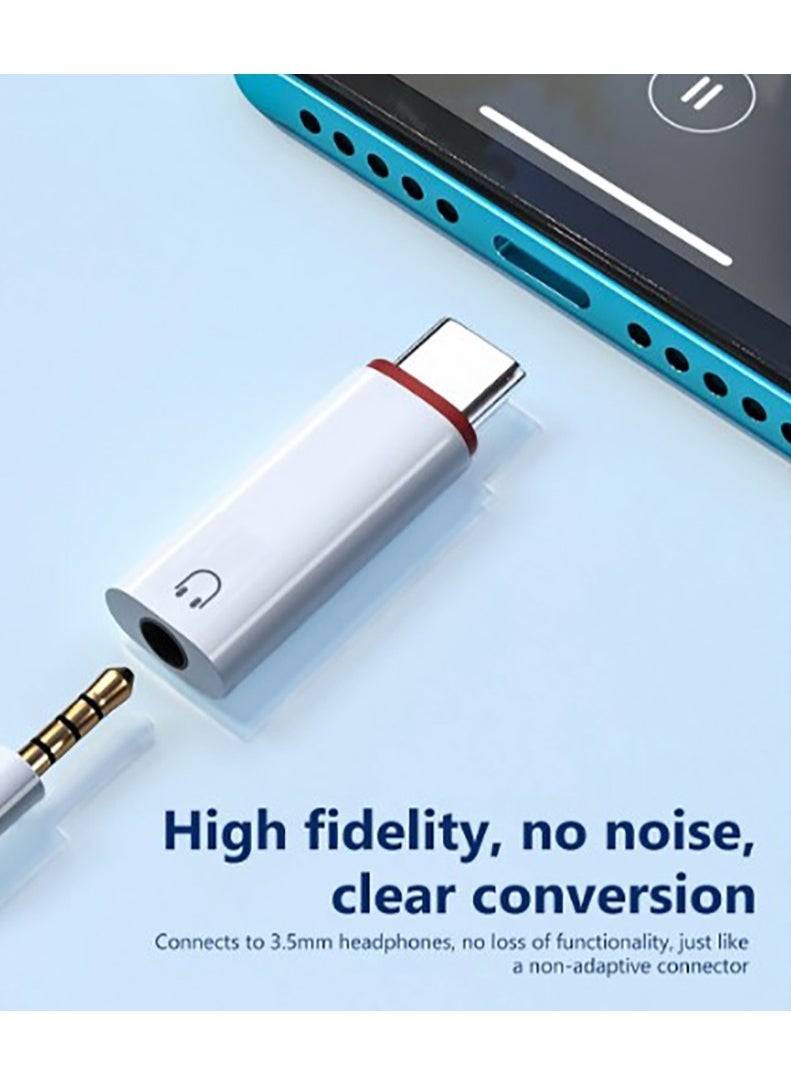 Generic - USB C to 3.5mm Audio Headphone Adapter, USB Typc C to 3.5mm Aux Adapter, Support Voice Function Compatible with iPhone 16/15 Plus/16/15 Pro Max Samsung GalaxyS24 S23 Plus 1Pack - Image 1