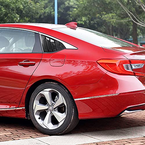 DLOVEG Rear Side Window Louvers Compatible for Honda Accord 2022 2021 2020 2019 2018 Accesories Sport Style Air Vent Cover Compatible for 10th Gen Honda Accord (Carbon Fiber Pattern) - Image 5