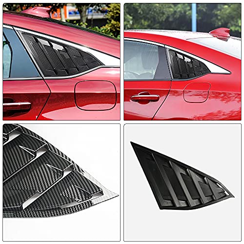 DLOVEG Rear Side Window Louvers Compatible for Honda Accord 2022 2021 2020 2019 2018 Accesories Sport Style Air Vent Cover Compatible for 10th Gen Honda Accord (Carbon Fiber Pattern) - Image 2