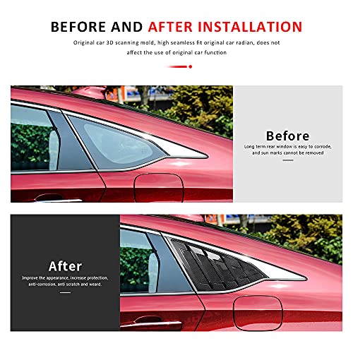 DLOVEG Rear Side Window Louvers Compatible for Honda Accord 2022 2021 2020 2019 2018 Accesories Sport Style Air Vent Cover Compatible for 10th Gen Honda Accord (Carbon Fiber Pattern) - Image 3