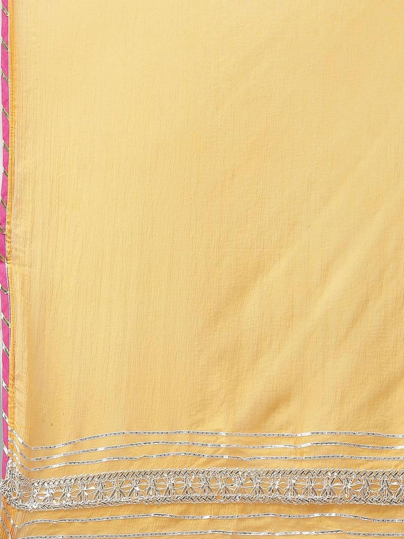 آي شين طقم إيشين مطرز كورتا بقصة عادية مع شالوار ودوباتا - Image 4