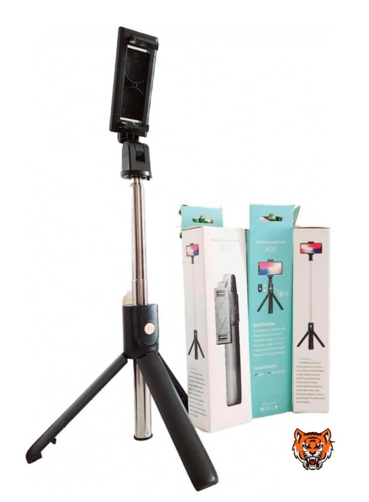 TIGER "Wireless Selfie Stick + Mini Tripod – Portable, Extendable Stand for Smartphones, Perfect for Photos, Vlogs, and Live Streams" - Image 2