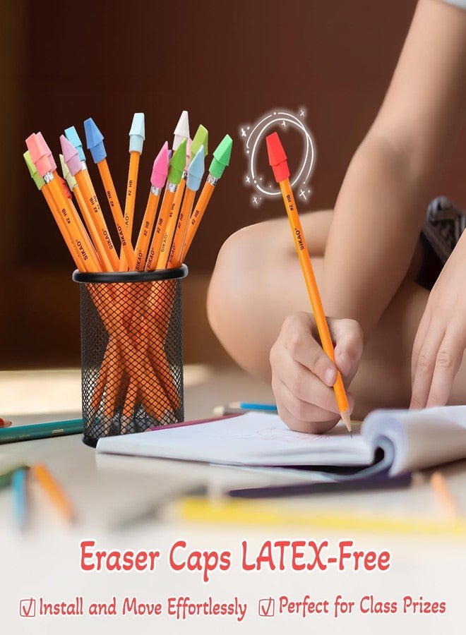 ممحاة سيكاو، عبوة من 125 ممحاة لأقلام الرصاص للأطفال، أغطية ممحاة لأقلام الرصاص، ممحاة صغيرة لطيفة لأقلام الرصاص، مستلزمات أساسية للمعلمين والطلاب، لوازم مدرسية، 10 ألوان - Image 5