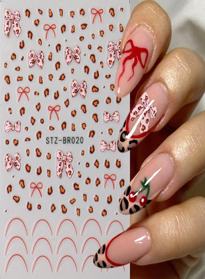 8 Sheets Nail Art Stickers Decals Self-Adhesive Rose Heart Nail Stickers Romantic Red Lips Flower Nail Art Decals Heart Bow Nail Art Design Decoration Accessories - Image 3