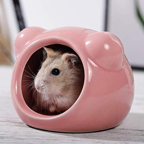 CHUQIANTONG Mini Hamsters House Pet Hideout Hut Cave,Small Animal Ceramic Critter Bath Toy, Ideal for Dwarf Hamsters and Gerbils - Image 2