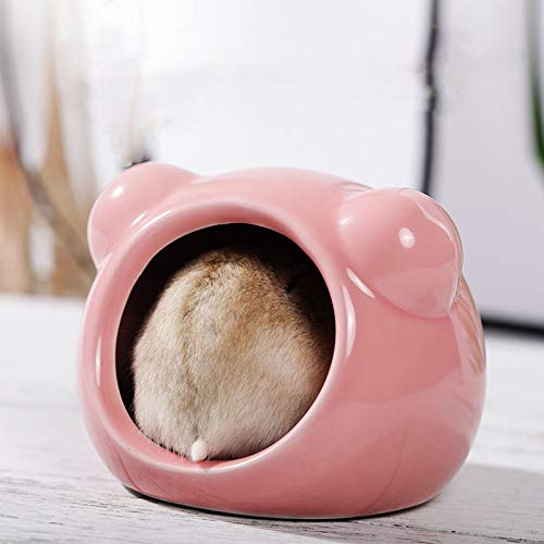 CHUQIANTONG Mini Hamsters House Pet Hideout Hut Cave,Small Animal Ceramic Critter Bath Toy, Ideal for Dwarf Hamsters and Gerbils - Image 3