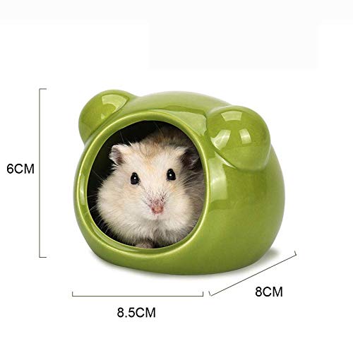 CHUQIANTONG Mini Hamsters House Pet Hideout Hut Cave,Small Animal Ceramic Critter Bath Toy, Ideal for Dwarf Hamsters and Gerbils - Image 5