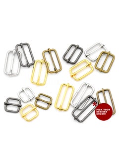 CRAFTMEMORE CRAFTMEmore Loops Sliders CRAFTMEmore Movable Bar Slide Strap Adjuster Rectangle Strap Keeper Triglide Belt Keeper Purse Making 58 34 1 Pack of 10 1 Inch Gold  - Image 4