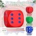 Simgoing 6 Pcs 4 Inch Large Foam Dice Giant Cube with 6 Sided Number Dots Jumbo Soft Slow Big PU Foam Stress Ball for Party Game Math Learning Props Stress Relief GiftsColorful - Image 4