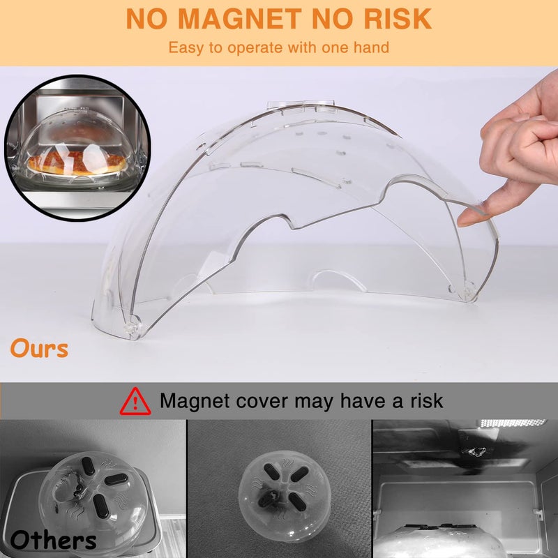 lopeztek Flippable Microwave Splatter Cover,Microwave Cover for Food, Dish, Higher Microwave Plate Cover for Heating, Stay-Inside Splatter Guard for Microwave Oven, Innovative Lid-10.5 IN - Image 3