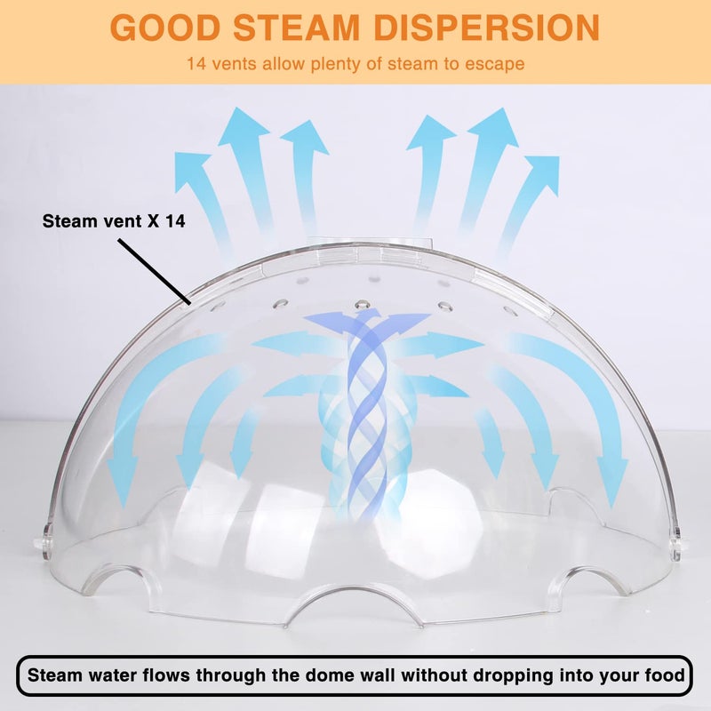 lopeztek Flippable Microwave Splatter Cover,Microwave Cover for Food, Dish, Higher Microwave Plate Cover for Heating, Stay-Inside Splatter Guard for Microwave Oven, Innovative Lid-10.5 IN - Image 5