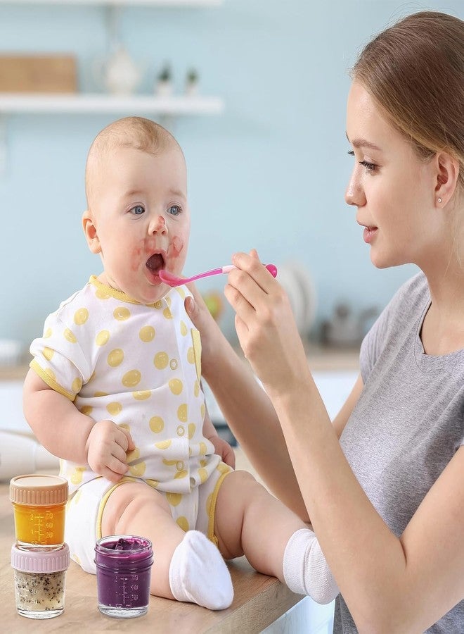 Hexwell عبوات تخزين طعام الأطفال من هيكسويل مع أغطية، عبوة من 6 قطع - 80 غرام، قابلة لإعادة الاستخدام، مانعة للتسرب، لتخزين طعام الأطفال المهروس والوجبات الخفيفة وتحضير الوجبات - آمنة للاستخدام في الميكروويف والفريزر وغسالة الصحون - Image 4