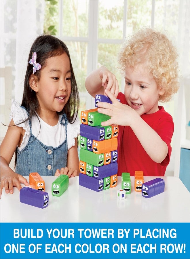 Game Zone Wiggly Worms for 2-4 Players, Ages 3+, Tower Block Stacking Game, Kids & Family Multiplayer - Image 3