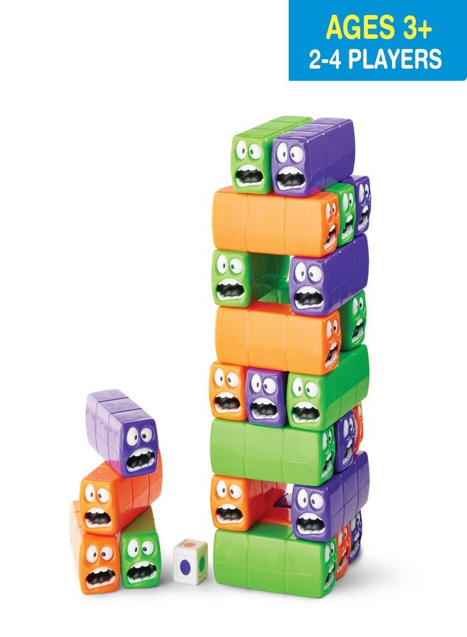 Game Zone Wiggly Worms for 2-4 Players, Ages 3+, Tower Block Stacking Game, Kids & Family Multiplayer - Image 2