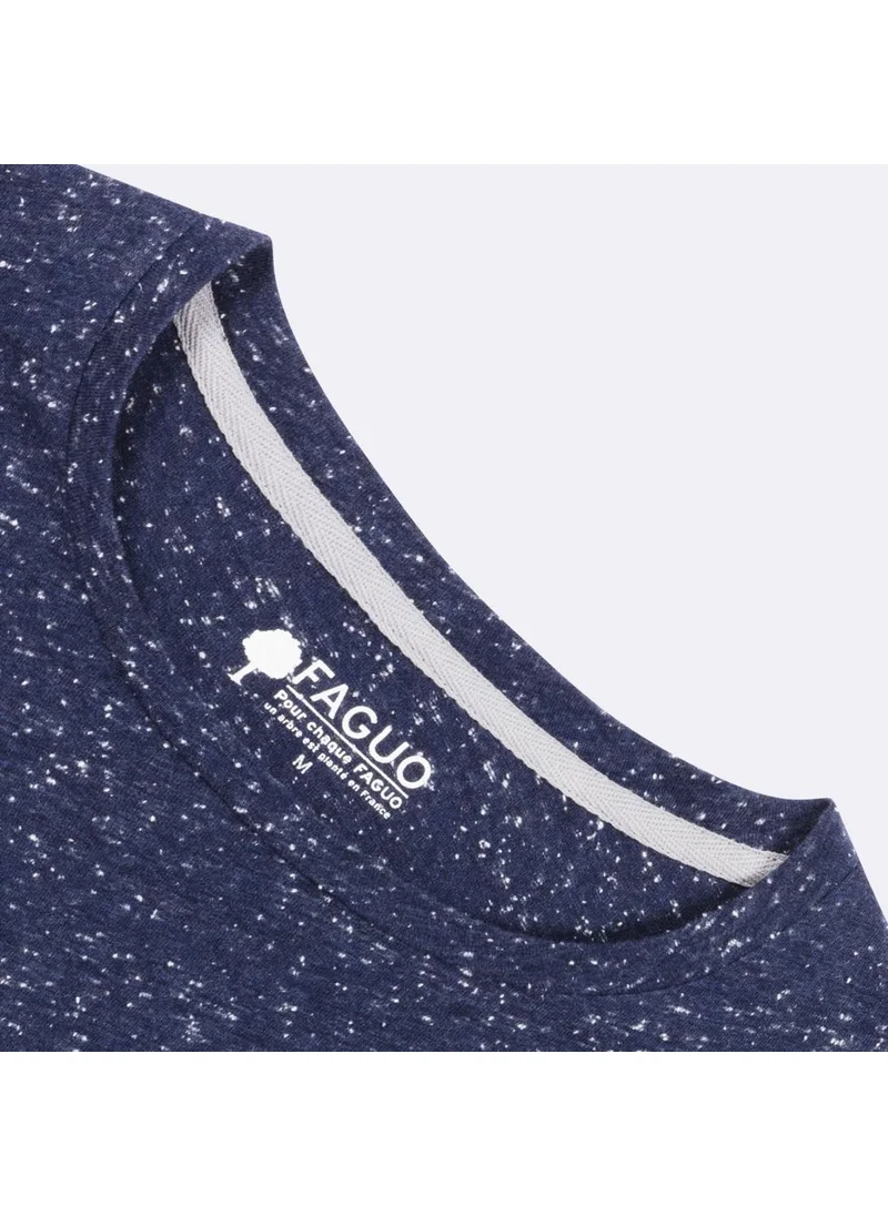 فاجو Dark Blue Cotton Jersey T-Shirt