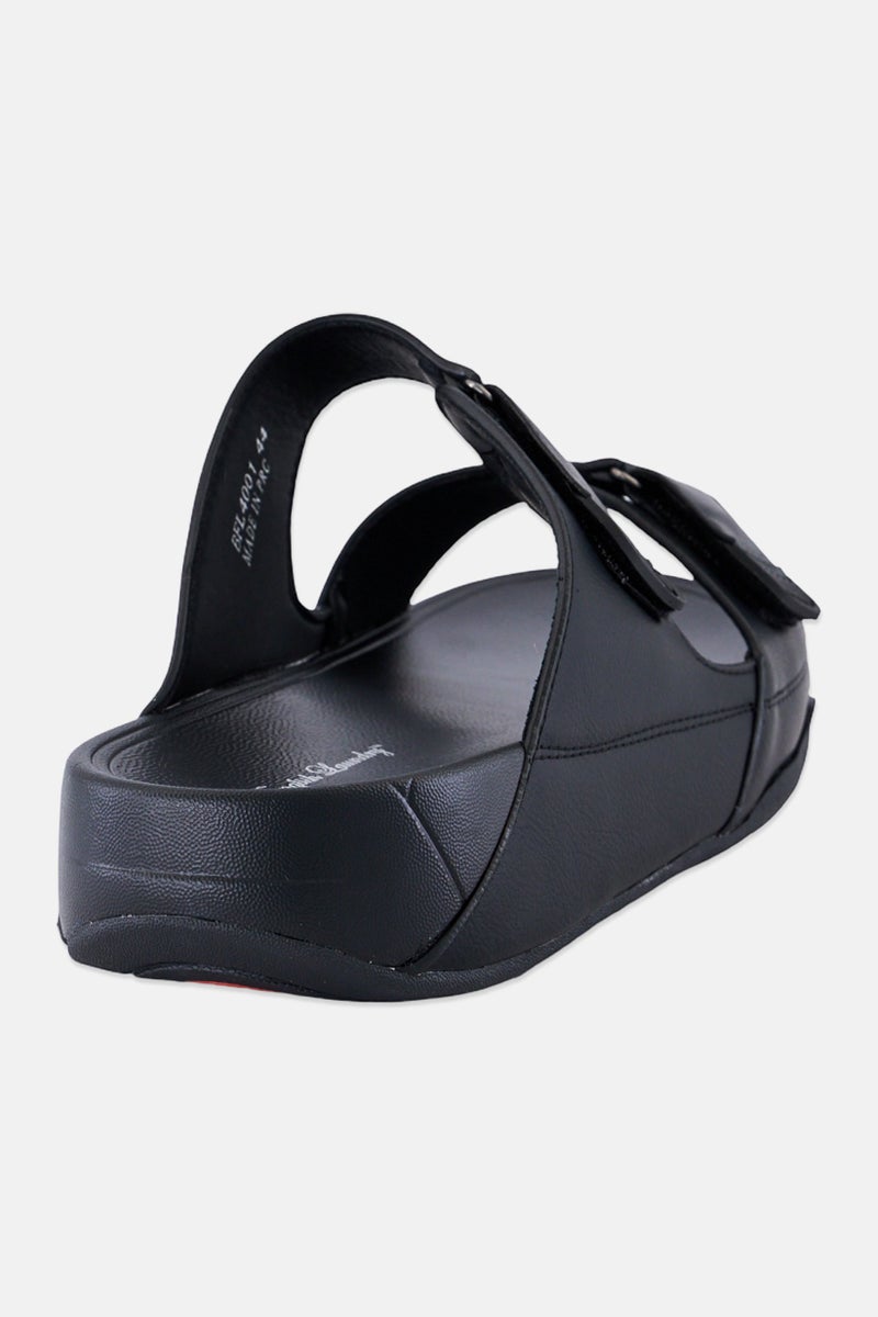 English Laundry صنادل عربية للرجال برباطين، سوداء - Image 3