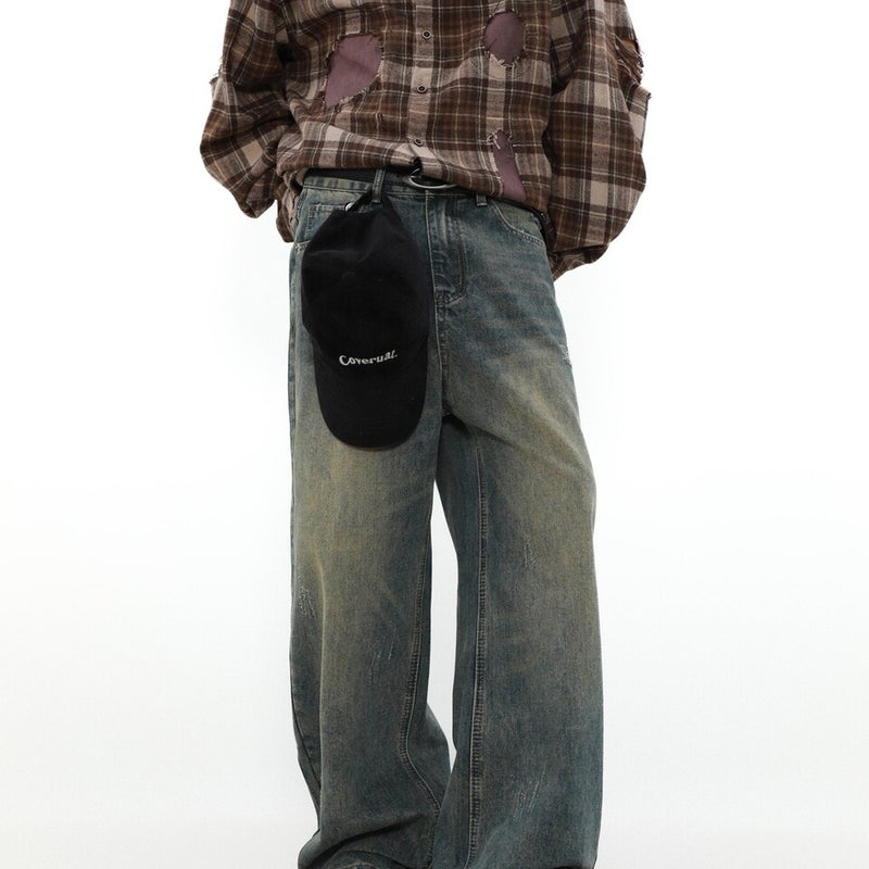 Unisex Classic Denim Jeans Loose Fit Daily Outdoor Wear - Image 3