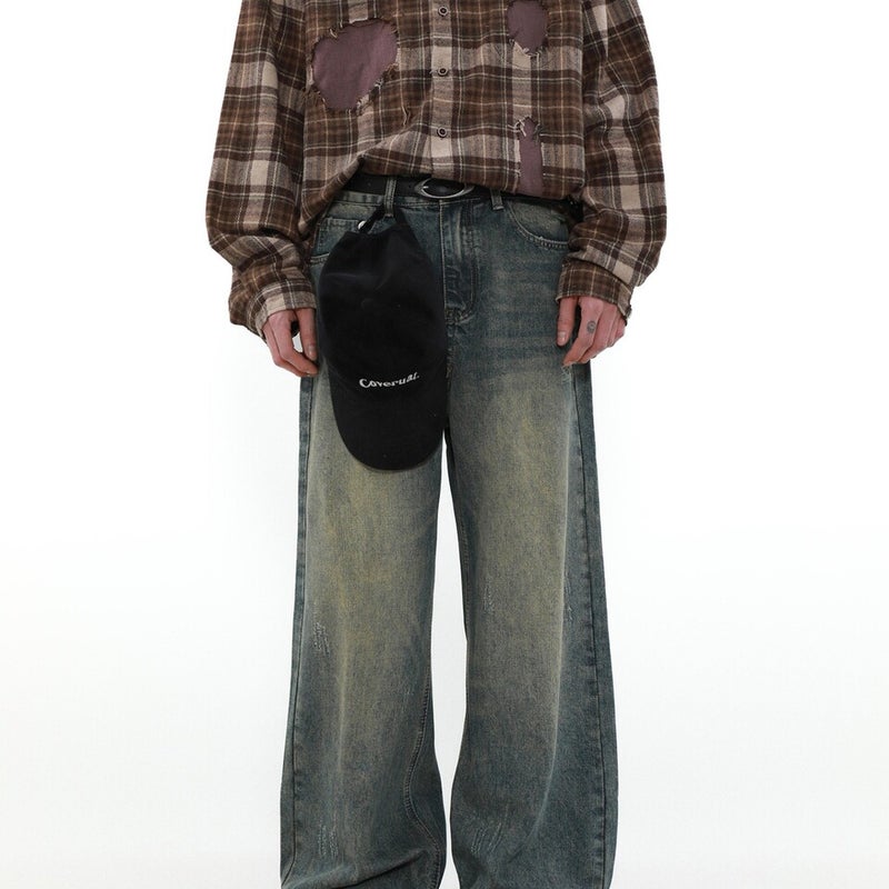 Unisex Classic Denim Jeans Loose Fit Daily Outdoor Wear - Image 2