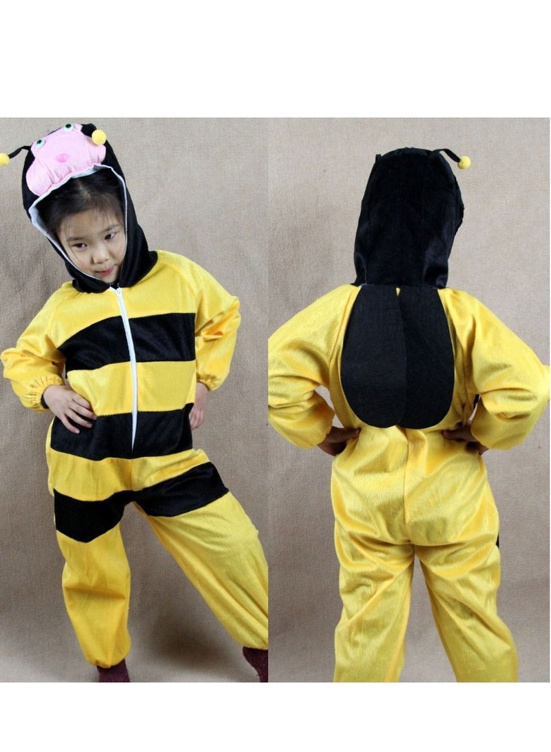 Brain Giggles Brain Giggles Bee Animal Plush Costume Design Carnival Party Jumpsuit for Kids Boys and Girls Large  - Image 2