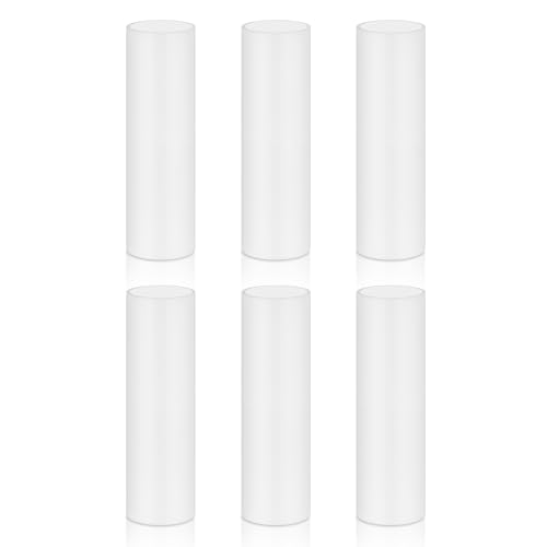 EMNOOTI 3 Inch Tall White Plastic Candle Covers Sleeves,Chandelier Socket Sleeves,Candelabra Base E12 Socket Covers Set of 6 - Image 1