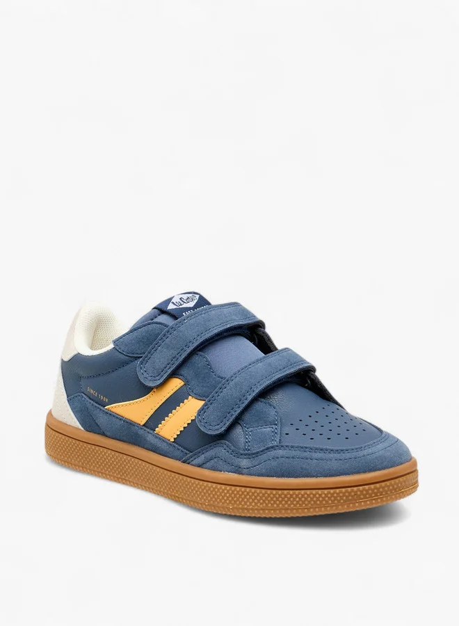 لي كوبر Boys' Colourblock Sneakers with Hook and Loop Closure