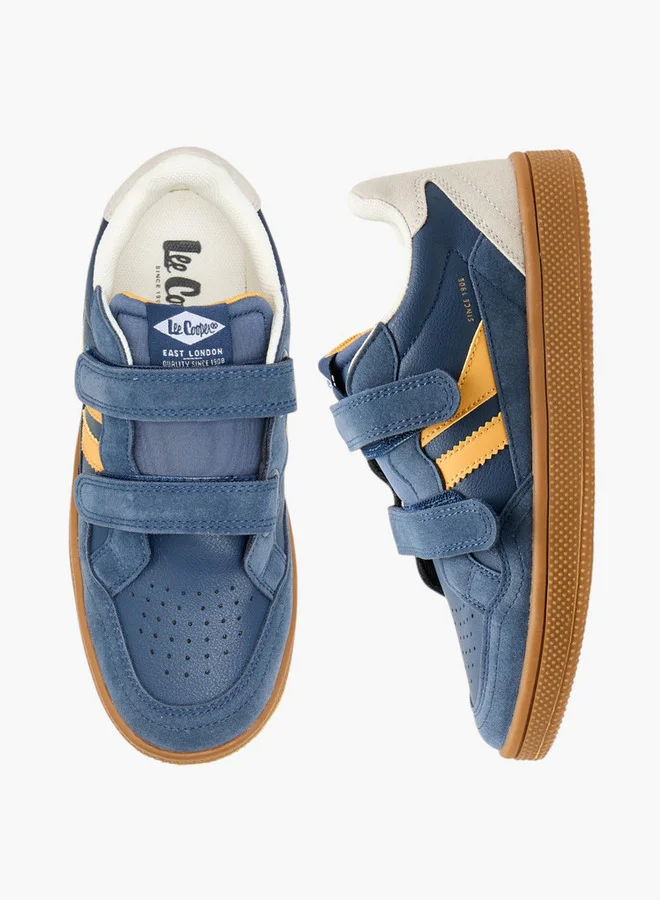لي كوبر Boys' Colourblock Sneakers with Hook and Loop Closure