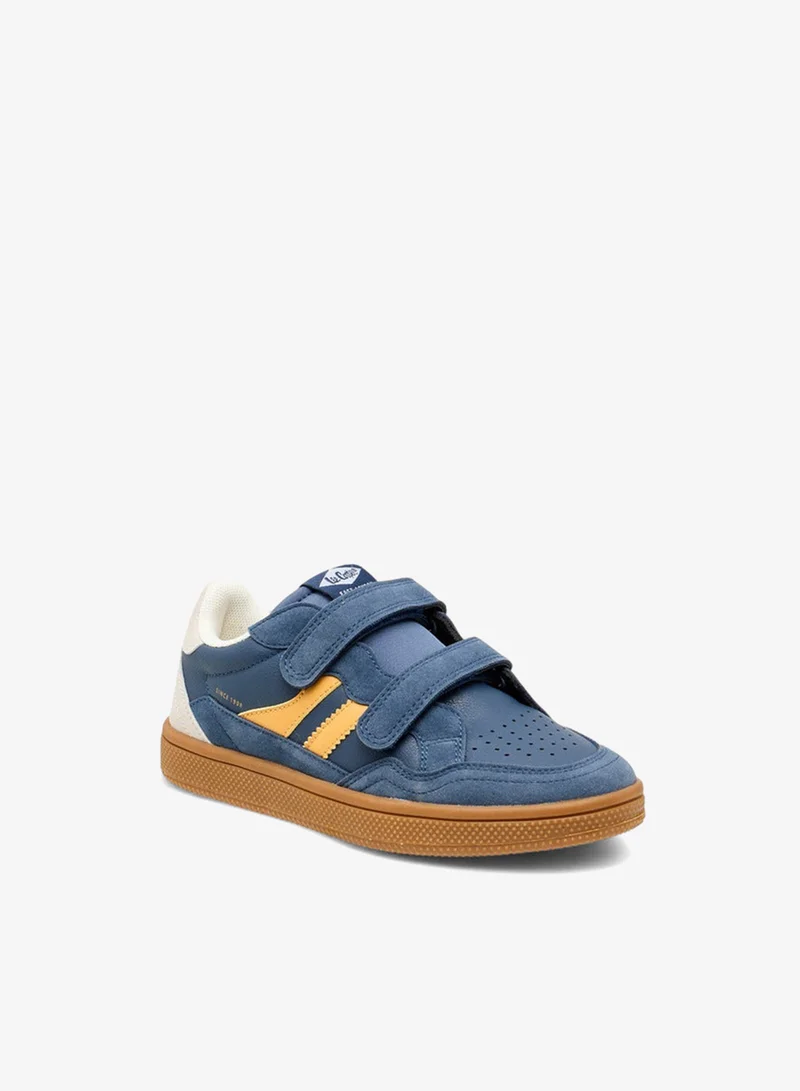 Lee Cooper Boys' Colourblock Sneakers with Hook and Loop Closure