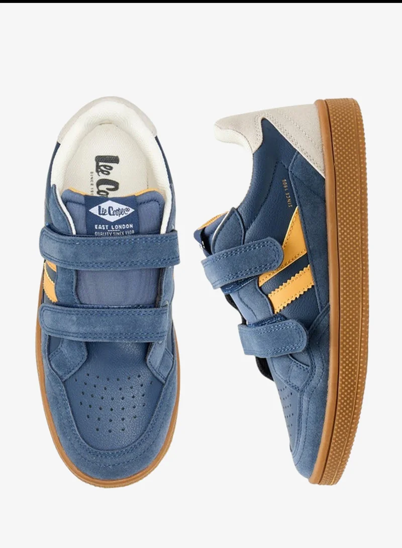 Lee Cooper Boys' Colourblock Sneakers with Hook and Loop Closure