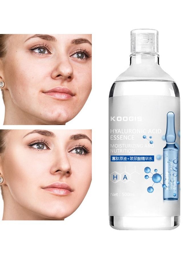 Facial Hyaluronic Acid Essence Rich anti-aging facial essence, moisturizing facial skin care products, no fragrance, oligopeptide stock solution + hyaluronic acid essence water