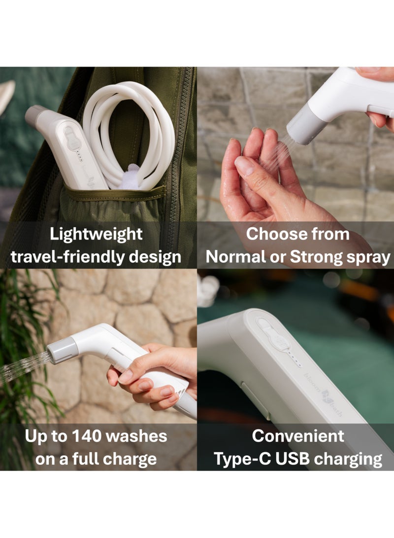 Bloom & Bath Travel Bidet - Portable, Rechargeable Handheld Bidet Sprayer, Personal Hygiene Washer for Toilet, Compact Design for Camping & Travel - Image 3