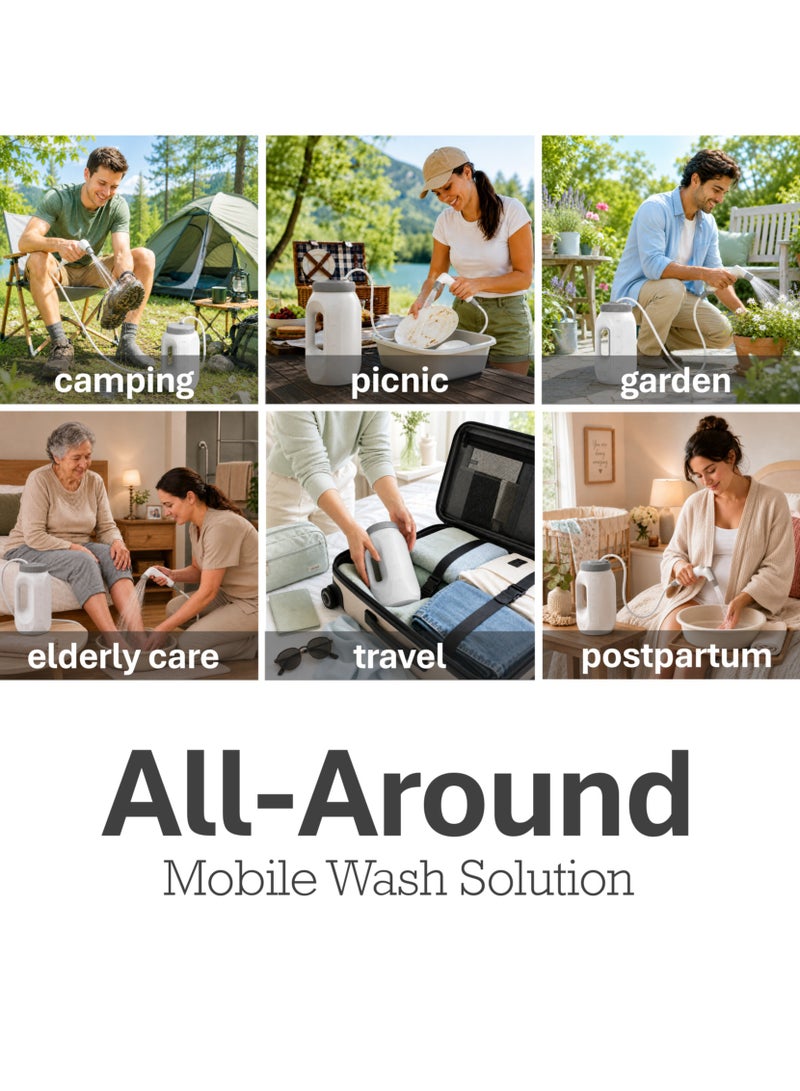 Bloom & Bath Travel Bidet - Portable, Rechargeable Handheld Bidet Sprayer, Personal Hygiene Washer for Toilet, Compact Design for Camping & Travel - Image 2