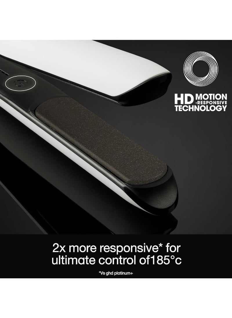 ghd GHD Chronos Hair Straightener – 1” Professional Flat Iron with HD Motion-Responsive Technology | Ultra-Fast Straightener Iron | Frizz-Free, Sleek & Shiny Hair | No Heat Damage | 3X Faster Styling | 85% More Shine – White  - Image 5