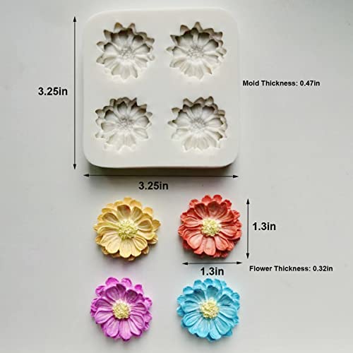 LVDGE Small Lovely items Silicone Fondant Molds Set For Cake Topper, Gumpaste, Candy & Chocolate, Polymer Clay and More (Flowers & Leaves) - Image 4