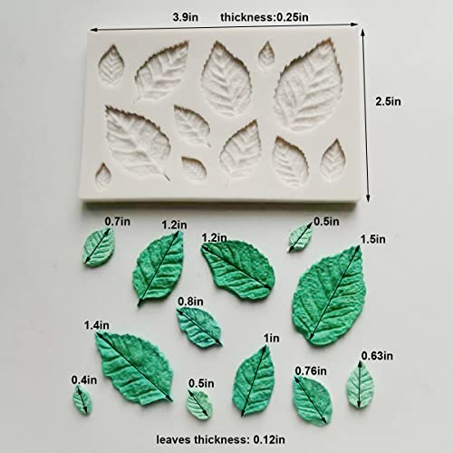 LVDGE Small Lovely items Silicone Fondant Molds Set For Cake Topper, Gumpaste, Candy & Chocolate, Polymer Clay and More (Flowers & Leaves) - Image 5