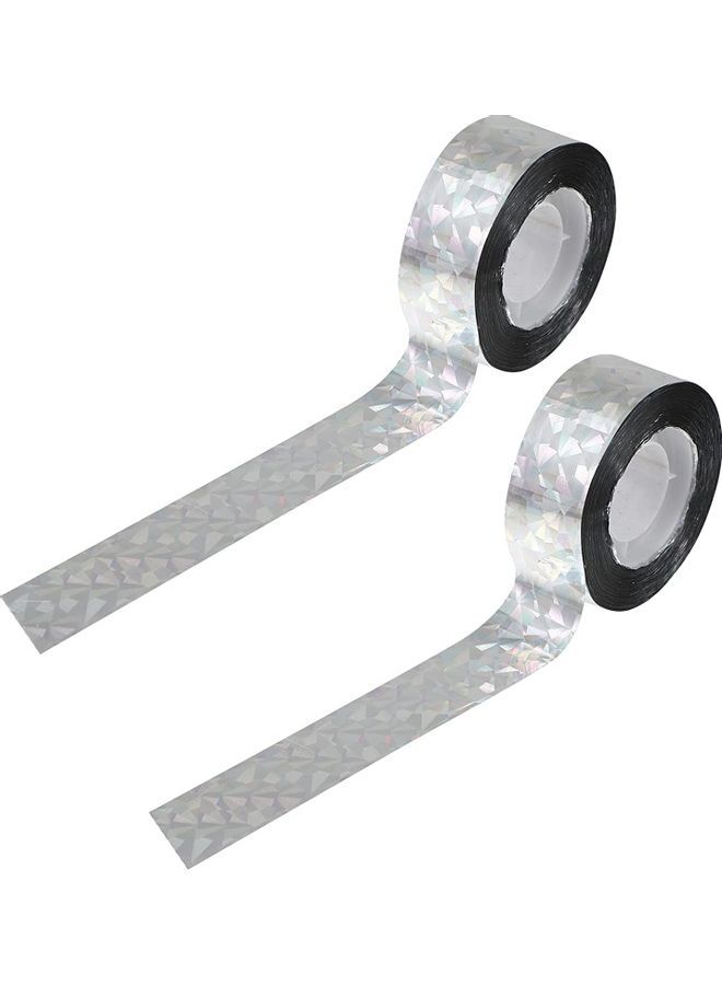 NIBEMINENT 2-Piece Bird Scare Reflective Tape Silver - Image 1