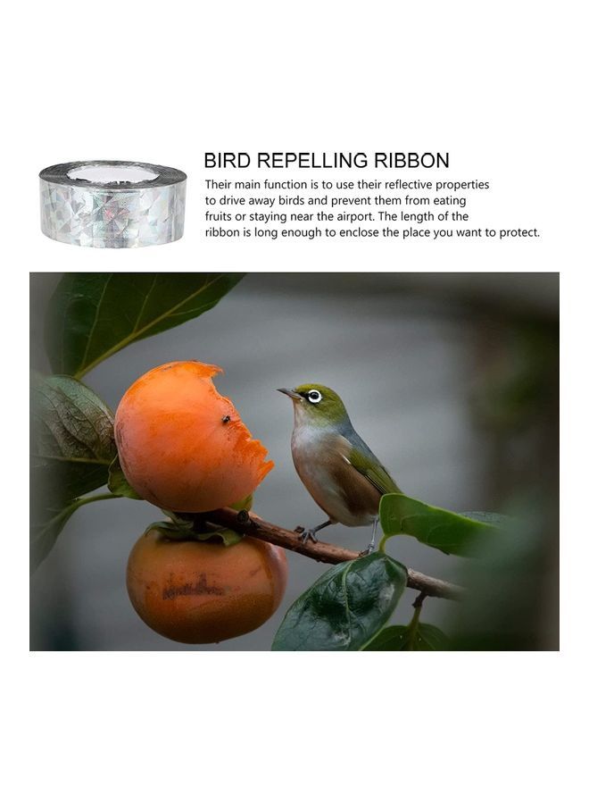 NIBEMINENT 2-Piece Bird Scare Reflective Tape Silver - Image 5