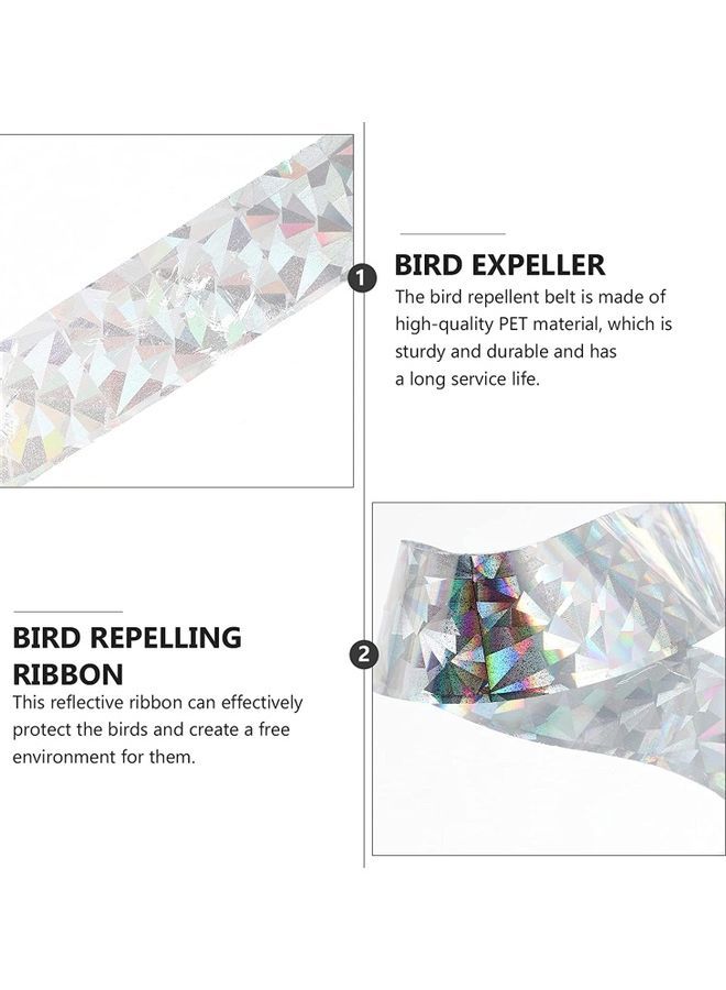 NIBEMINENT 2-Piece Bird Scare Reflective Tape Silver - Image 4