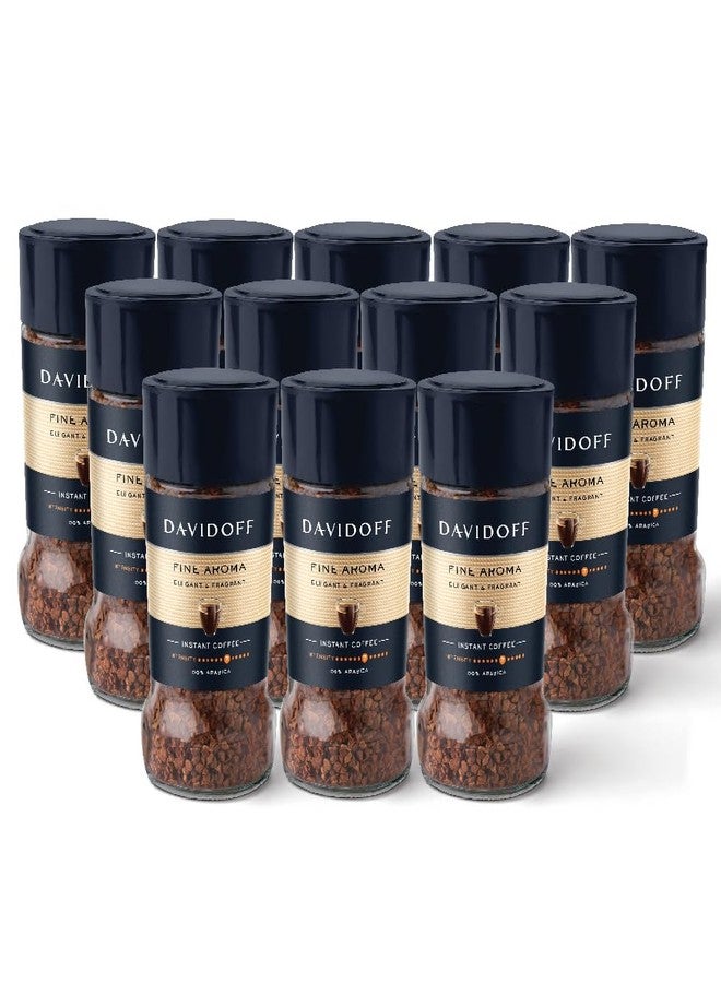 Davidoff Coffee Fine Aroma | 100% Arabica Beans | 7/12 Intensity | Granules, Glass Bottle | 45g - PACK OF 12 - Image 1